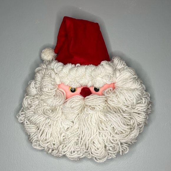 Vintage Bleach Bottle Santa Claus Handmade Felt Wall Decor - Picture 2 of 7